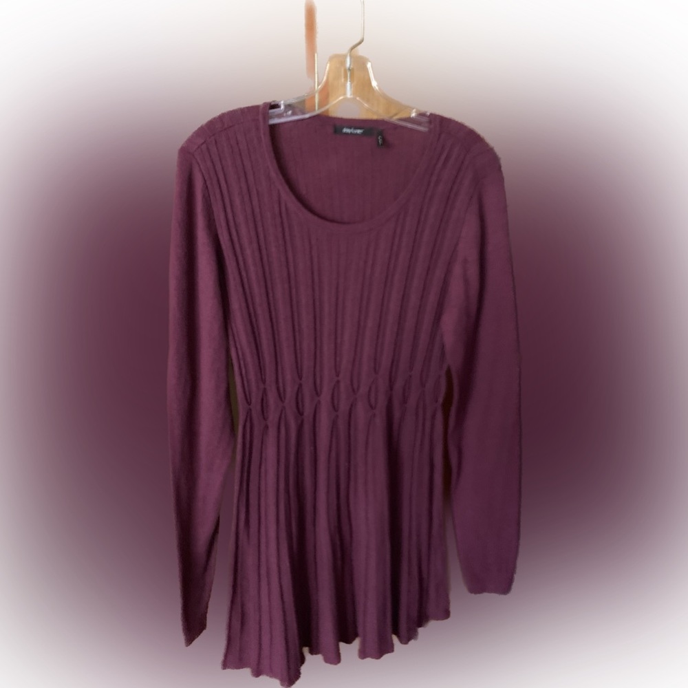 Plum purple light weight fall dress ! Never worn ! Size L !